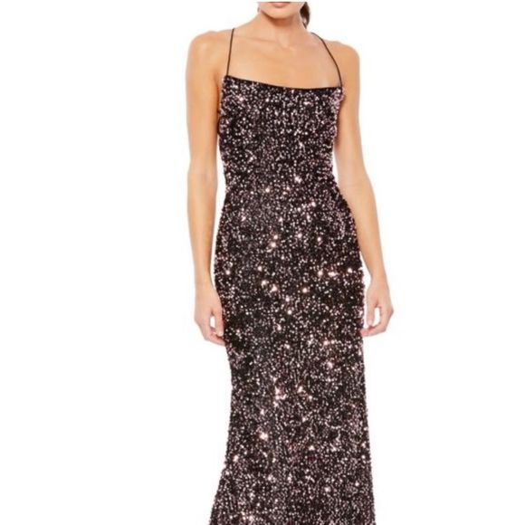 Mac Duggal Dresses & Skirts - Mac Duggal Dresses Ieena for Mac Duggal Stretch Sequined Open Back Lace Up Gown